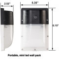 Minglight DLC ETL dusk-to-dawn mini 12W 13W LED security wall pack light